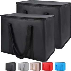 Insulated Reusable Grocery Bags, 16W X 13H X 9D, X-Large Tote Bag for Shopping/T - Picture 1 of 12