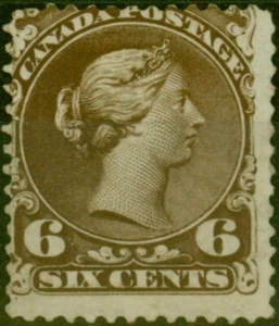 Canada 1868 6c Blackish-Brown Chocolate SG59 Fine & Fresh Unused - Picture 1 of 1