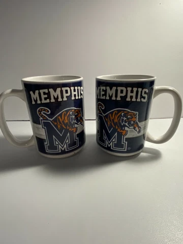 University of Memphis Tigers 15 oz. Mug / Cup Set of 2 Ceramic Brand New Cover