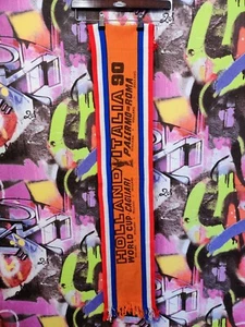 Netherlands Holland Italia World Cup 90s Palermo Roma Football Soccer Scarf - Picture 1 of 5