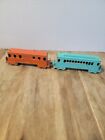 Vintage Midgetoy Lot Of 2 Box Cars Freight Made In Usa Railroad Train Diecast