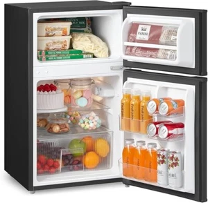 COMFEE' RCT87BL2(E) 87L Under-Counter Double Door Fridge Freezer – Compact Small - Picture 1 of 5
