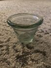 Clear Green Glass Pots, Ambria Candle Holders Originally YY