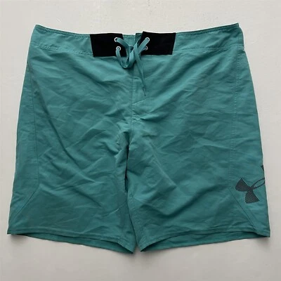 Under Armour 40 x 10" Suelto Heat Gear Gazebo Verde Manía Boardshorts 1257787 Foto 1 de 4
