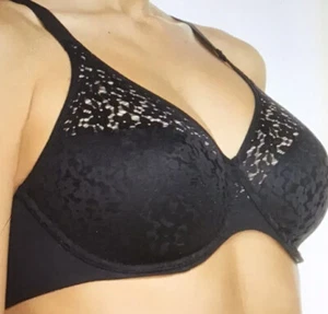 CHANTELLE NORAH 32DDD UW 3 PT CUP KOMFORT BH, 13F1, SCHWARZ SPITZE OVERLAY NEU OHNE ETIKETT! - Bild 1 von 12