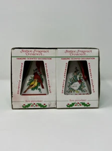 Festive Fragrant Ornaments 4 Hanging Scented Cardinal - Wreath - Santa - Goose - Picture 1 of 17