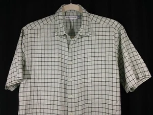 Quiksilver Edition Mens XL Green Plaid Check Button Down Short Sleeve Shirt - Picture 1 of 9