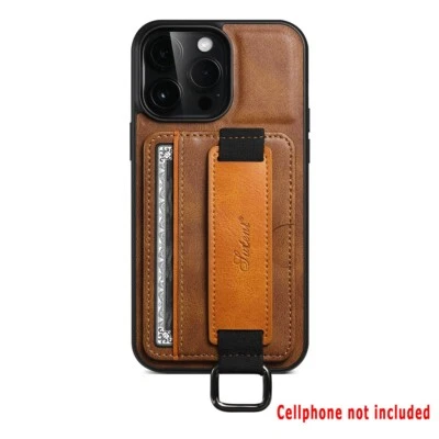 Larga - Duradera Antideslizante Correa de Muñeca Tarjeta Cartera Soporte Estuche para iPhone 15 Pro Foto 1 de 4