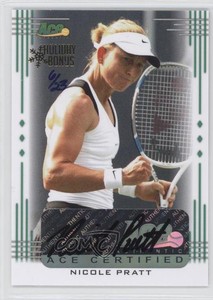 2013 Ace Authentic Signature Series Green Holiday Bonus /23 Nicole Pratt Auto