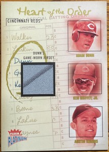 2003 Fleer Platinum Heart of the Order Game Used Pants Adam Dunn #AD #’d 242/400
