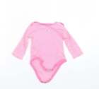 TU Baby Pink Striped Cotton Romper One-Piece Size 6-9 Months