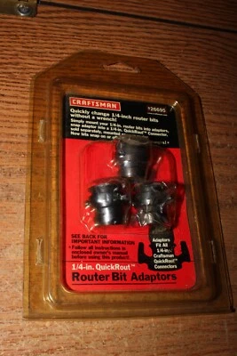 NOS Craftsman QUICK ROUT  Bit ADAPTORS # 26695 - Image 1 of 4