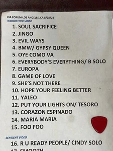 Carlos Santana Guitar Pick Concert Tour Stage Used V-Pick 8/28/24 Kia Forum RARE - Picture 1 of 8