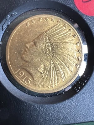 1915 $10 Gold Indian Uncertified - Image 1 of 2