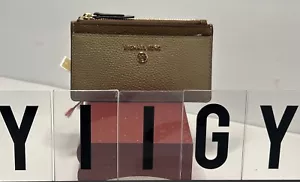 🐼💦 Michael Kors 🐼💦 Camel Slim Embossed Leather Card Case Holder 🐼 D10 *2 - Bild 1 von 8