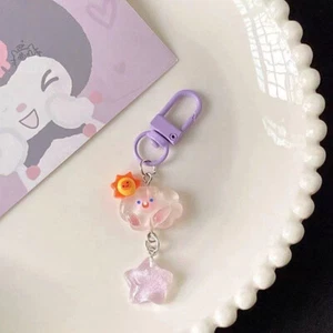 Cute Cartoon Luminous Cloud Star Keychain Couple Bag Pendant Jewelry Accessories - Picture 1 of 17