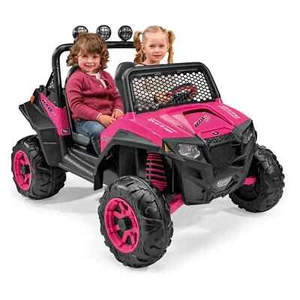 Peg Perego 12V Polaris RZR 900 Powered Ride-On Pink Free Shipping & Free Return - Picture 1 of 7