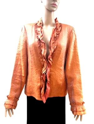 Blazer mujer RAFAEL talla 14 naranja quemado volantes Foto 1 de 4