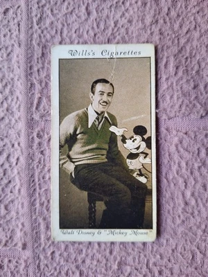 WILLS - CINEMA STARS 3rd SERIES #24 WALT DISNEY  FR/ nr GD - Image 1 of 2