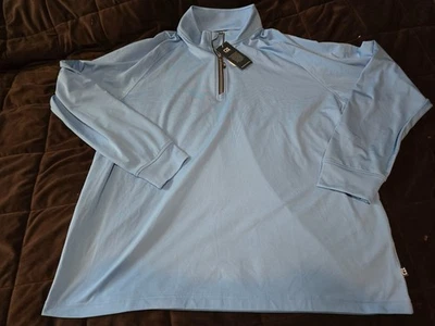 Cutter & Buck Blue Adapt Eco Knit Stretch 1/4 Zip Pullover Sweater Mens Sz XL - Image 1 of 4