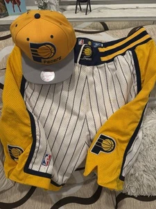 2002-03 NBA Indiana Pacers Basketball #31 reggie miller Game Shorts 40  - Picture 1 of 15