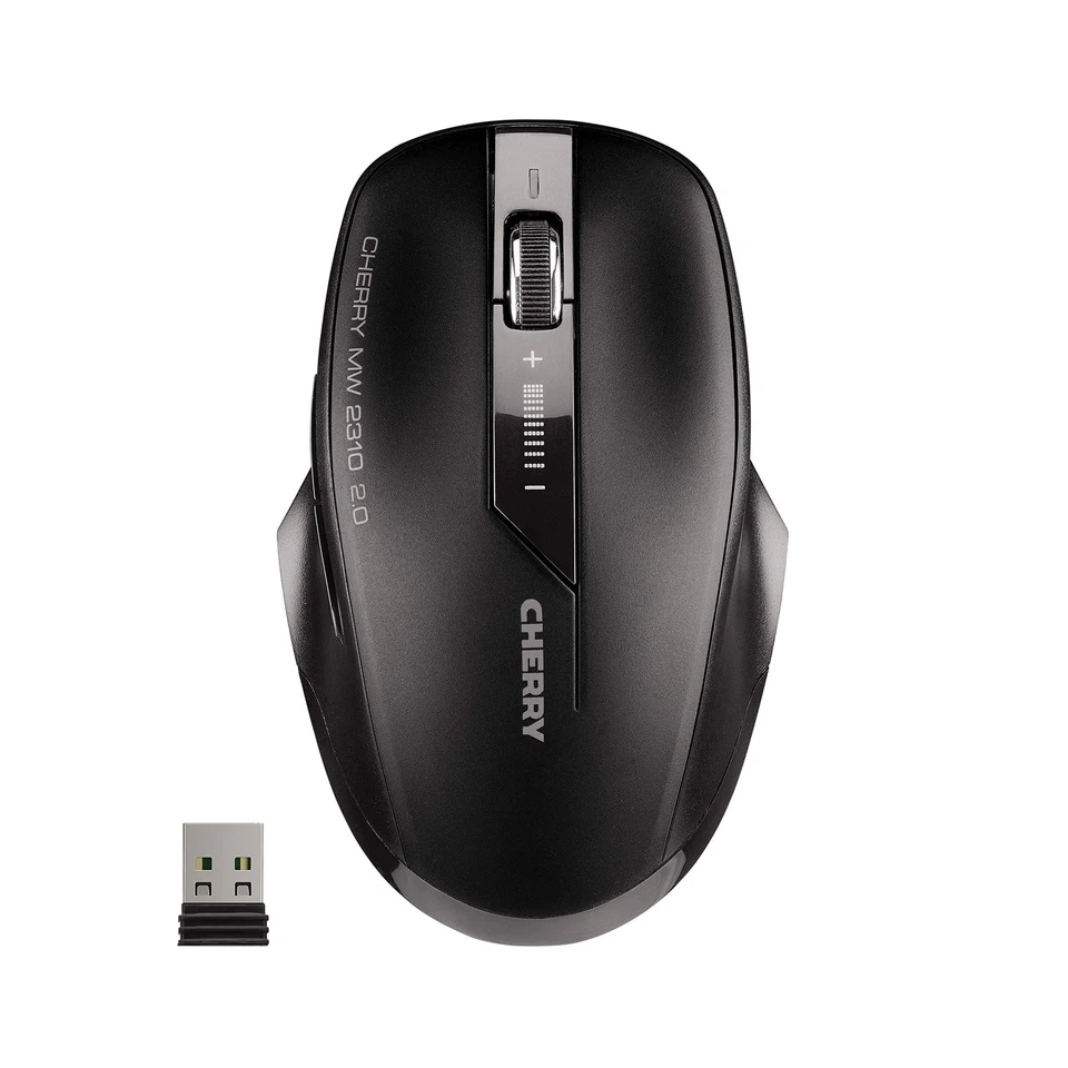 CHERRY MW 2310 USB Wireless Optical Mouse 6 Button Black JW-T0320 - Image 1 of 4