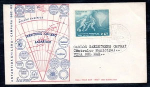 CHILE, SOBRE, BASE ANTARTICA GONZALEZ VIDELA, 1962    #SEPT-133 - Picture 1 of 2