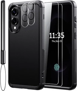 LSYPP Case for Samsung S25 Edge w/ Screen & Camera Lens Protector | Black | NEW! - Picture 1 of 7
