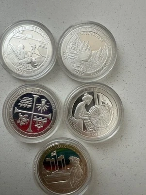 2019 PROOF SILVER QUARTER SET NO COA OR BOX - Image 1 of 4