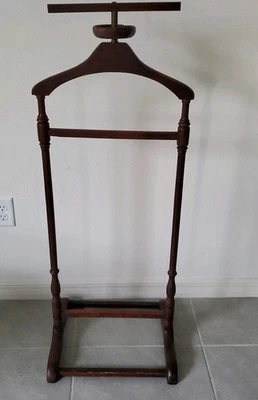 老式木制绅士管家,绅士代客,43 英寸 X 16  — 第 1/4 张图片