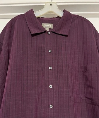 The Foundry Supply Co Shirt Mens 3XL Maroon Short Sleeve Button Up Lightweight - Image 1 of 4