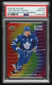 2023-24 Allure Color Flow Full Rainbow Achievement /10 Auston Matthews PSA 10 - Picture 1 of 3