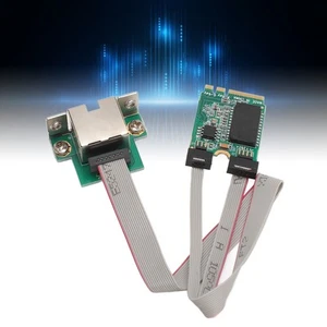 M.2 A+E Network Card Bent Pin Gigabit Ethernet Single Port RJ45 Server Networ CB - Afbeelding 1 van 24