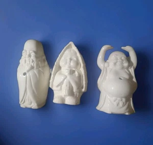 Set Of 3 Benihana of Tokyo tiki cocktail mugs Happy Buddha, Canoe Boy & Jurojin - Picture 1 of 8
