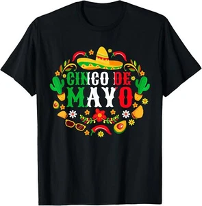 Cinco De Mayo Lets Fiesta Squad 5 De Mayo Mexican Men Women T-Shirt Hoodie - Picture 1 of 18