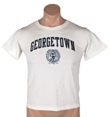 NCAA Champion GEORGETOWN UNIVERSITY White College T-shirt Youth Medium Kids NWT - Image 1 of 4
