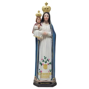 MrcjSales Our Lady of Candelaria Statue | Resin | mehrere Größen | Gold & Schwarz - Bild 1 von 6