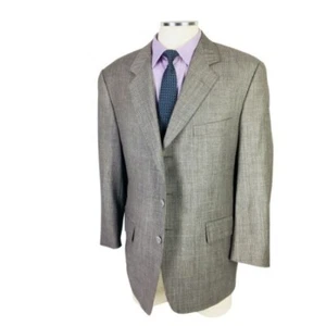 44R* Corneliani Italy Mens Vtg 3 Button Superfine Wool Blazer Jacket Italy 54R - Picture 1 of 13