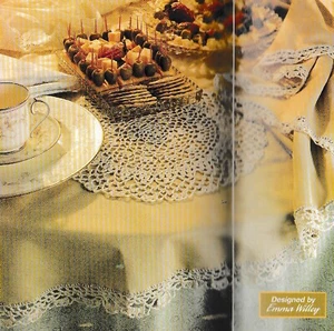 Mantel Borde y Doily - Hilo de algodón de ganchillo talla 10 - Patrón de ganchillo SOLAMENTE - Imagen 1 de 3