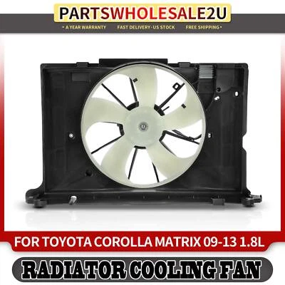 散热器风扇组件带控制模块适用于丰田卡罗拉矩阵 2009 - 2013 — 第 1/4 张图片