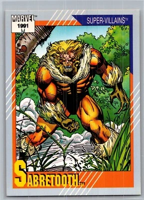 1991 Impel Marvel Universe Series II Super-Villains Sabretooth #56 - Image 1 of 2
