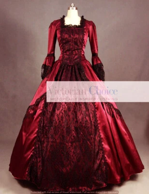 Marie Antoinette Renaissance Princess Queen Gown Vampire Halloween Costume 142 - Image 1 of 4