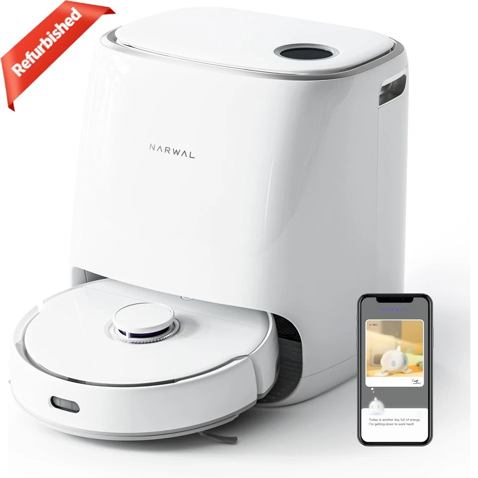 Re-furbished NARWAL Freo Robot Vacuum & Mop Comb, Washing & Drying, Ultra Clean - Image 1 of 4