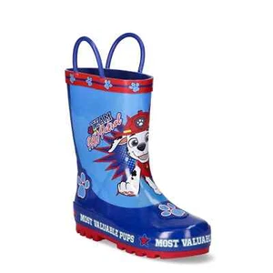 Paw Patrol Toddler Boys Rubber Rain Boots Pull On Blue Red Multi-Size BRAND NEW - Picture 1 of 5