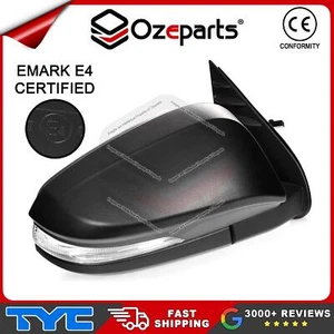 TYC RH Right Hand Electric Door Mirror Black LED For Toyota Hilux 2015-2024 - Picture 1 of 6