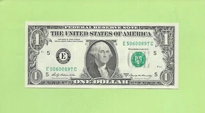 1969A... UNCIRC $1 E 5060 0897 C... 1969A $1 E-C BONITO BILLETE FRANCO - Imagen 1 de 2