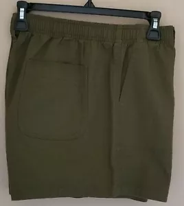 MADEWELL Flat Front Pull-On Elastic Waist M5807 Cotton Blend NEW Shorts Sz M - Picture 1 of 8
