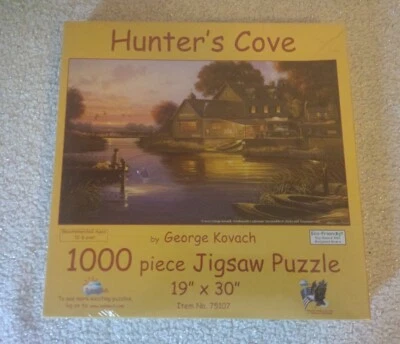 Hunter's Cove By George Kovach 1000 PC Jigsaw Puzzle 19"X30" By Sunout  - Image 1 of 4