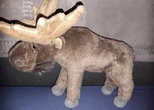 PPC/ Peluche doudou Caribou Renne UNI TOYS long 25 cm env  - Picture 1 of 5