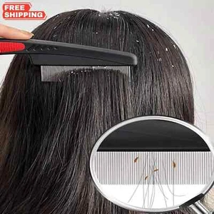 Peine para piojos y caspa - ¡Diente fino, cuidado del cabello de acero inoxidable! - Imagen 1 de 6